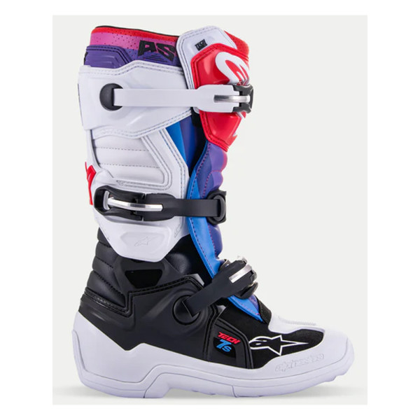 Дитячі кросові черевики Alpinestars MX Tech 7S чорні-білі-червоні