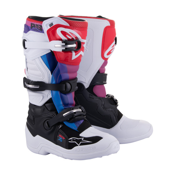 Дитячі кросові черевики Alpinestars MX Tech 7S чорні-білі-червоні