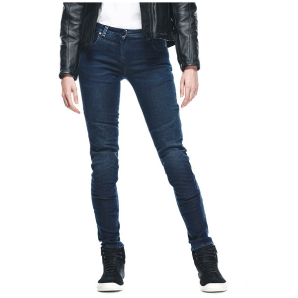 Джинси мотокросові жіночі Dainese Denim Brushed Skinny Tex сині