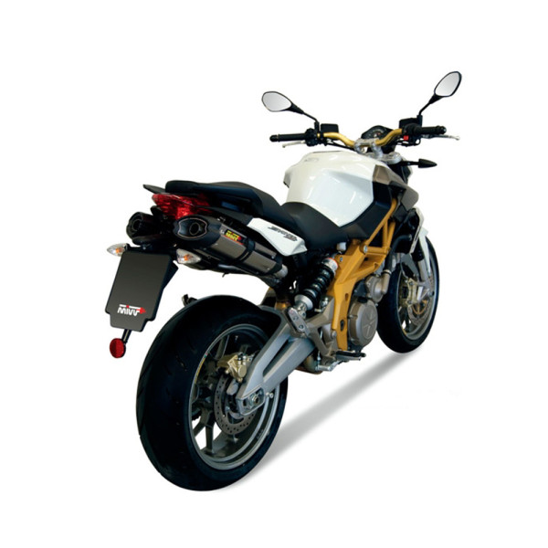 Випускні системи Slip-On Line (Suono) MIVV для Aprilia Shiver 750 (08-16) сріблясті