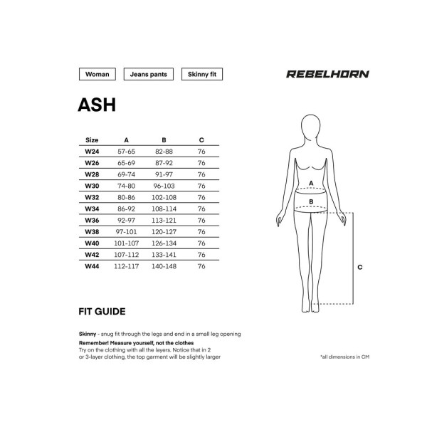 Джинси мотоциклетні жіночі Rebelhorn Ash чорні