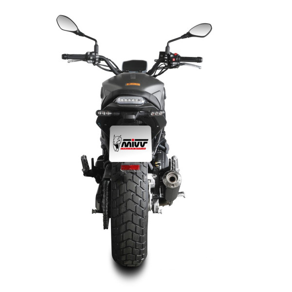 Глушник мотоцикловий (X-M1) MIVV для Benelli Leoncino 800 (22-23) чорний