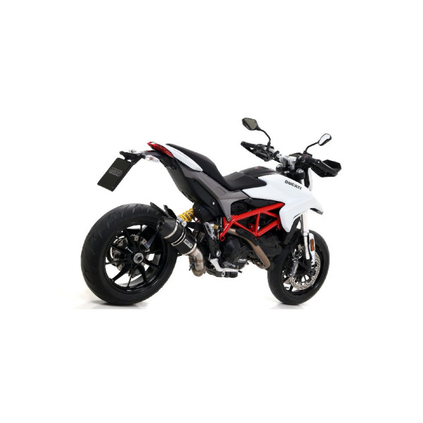 Глушник Arrow Ducati Hyperstrada 13-18, Hypermotard13-18 Race-Tech, Темний алюміній + вуглецеве волокно