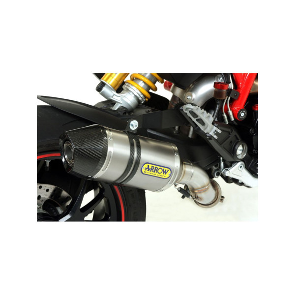 Глушник Arrow Ducati Hyperstrada 13-18, Hypermotard 13-18 Race-Tech, Титан + вуглецеве волокно