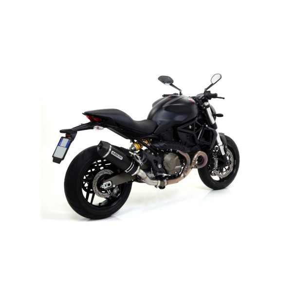 Глушник Arrow Ducati Diavel 11-16, Multistrada 1200 / S 10-14, Monster 1200 14-15, Monster 821 14-17 Race-Tech, Темний алюміній + вуглецеве волокно
