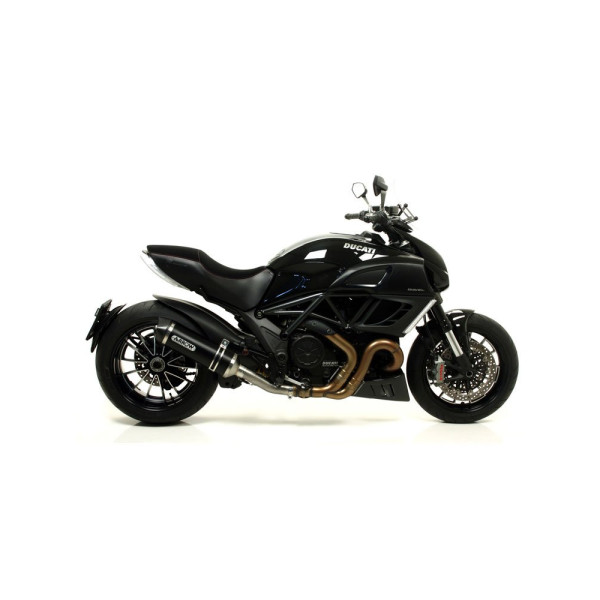 Глушник Arrow Ducati Diavel 11-16, Multistrada 1200 / S 10-14, Monster 1200 14-15, Monster 821 14-17 Race-Tech, Темний алюміній + вуглецеве волокно