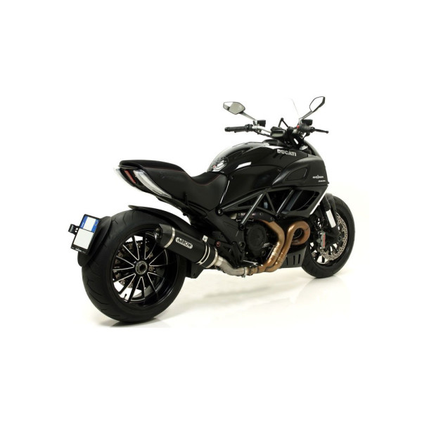 Глушник Arrow Ducati Diavel 11-16, Multistrada 1200 / S 10-14, Monster 1200 14-15, Monster 821 14-17 Race-Tech, Темний алюміній + вуглецеве волокно
