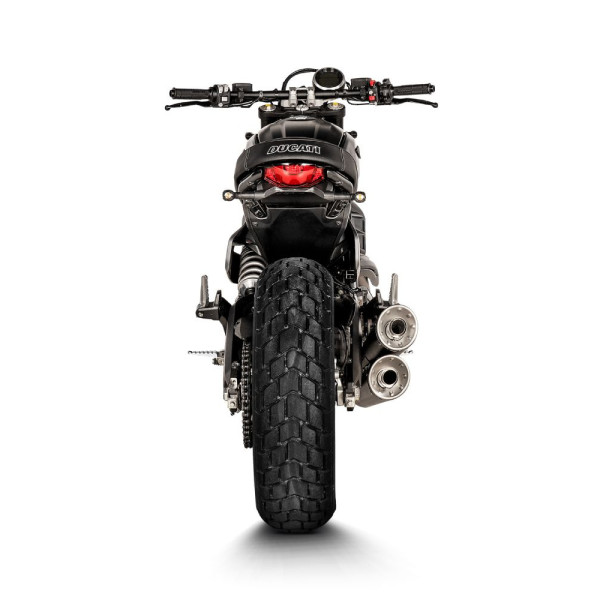 Глушник мотоцикловий Akrapovič Slip-On line для Ducati Scrambler Urban Motard/ Nightshift/ Icon/ Icon Dark/ Desert Sled (21-22) нержавіюча сталь