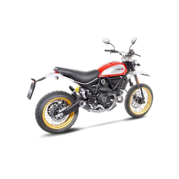 Вихлопна система LeoVince LV-10 Black Edition Slip-On, Нержавіюча сталь для Ducati Scrambler 800 Desert Sled 17-20