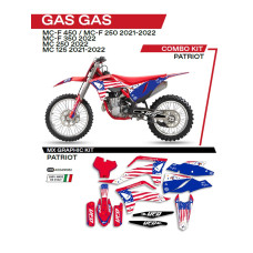 Комплект наклейок UFO Patriot для Gas Gas MC 125 (21-), MC 250 (22-), MCF 250/350/450 (21-) червоний