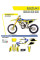 Комплект наклейок UFO Akaishi для Suzuki RMZ 250 (19-), RMZ 450 (18-) жовтий