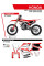 Комплект наклейок UFO Stokes для Honda CRF 250R (22-), CRF 450R (21-) червоний