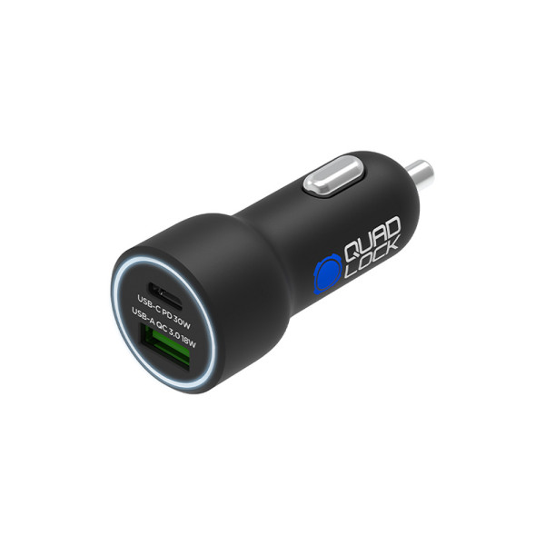 Автомобільна зарядка Dual USB 12V Quad Lock