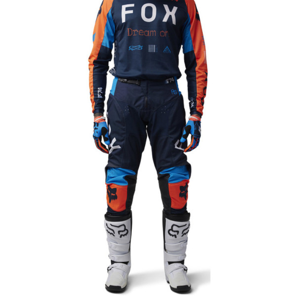 Кросові штани Fox 180 Race Spec синьо-помаранчеві