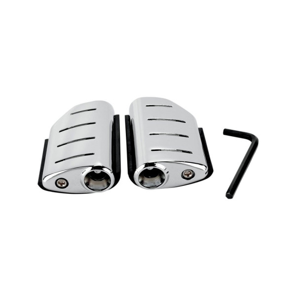 Підніжки Dually Trident ISO® хром + адаптери 8885 Kuryakyn до Harley Davidson (обрані моделі XL 1200)