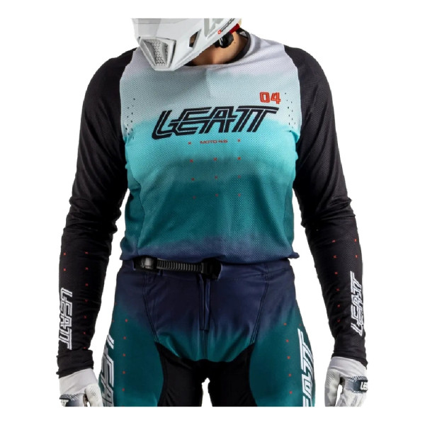 Кросова кофта Leatt Moto 4.5 Lite Marine чорна-синя-біла