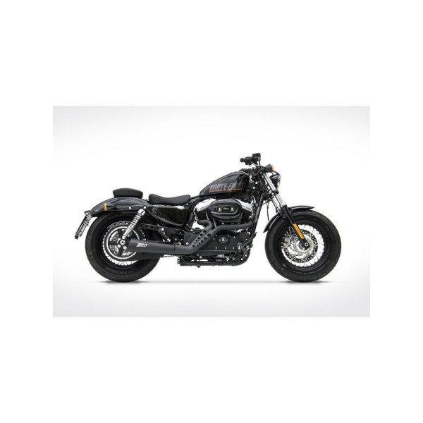 Повний вихлопний комплект Zard Harley Davidson Sportster (14-16) чорний