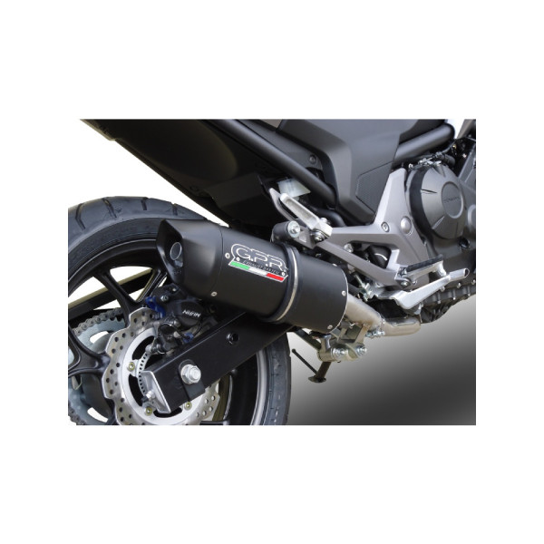 Глушник G.P.R Furore Nero Slip-On, Чорний Алюміній - Honda NC 700 X / S Dct 12-13