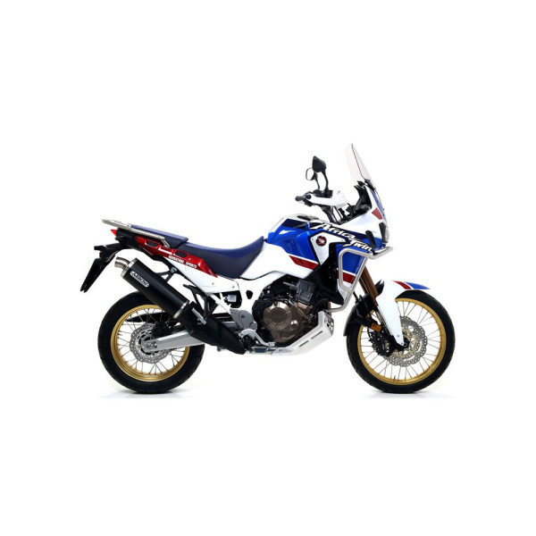 Глушник Arrow Honda CRF1000L Africa Twin Adventure Sports 18-19, CRF1000L Africa Twin 16-19 Maxi Race-Tech, Темний алюміній + Нержавіюча сталь