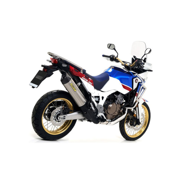 Глушник Arrow Honda CRF1000L Africa Twin Adventure Sports 18-19, CRF1000L Africa Twin 16-19 Maxi Race-Tech, Титан + вуглецеве волокно