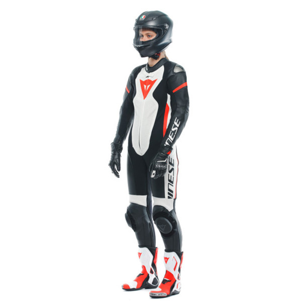 Мотоциклетний комбінезон одночастинний жіночий Dainese Grobnik чорний-біло-червоний