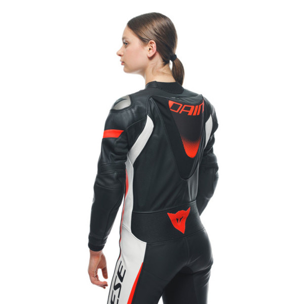 Мотоциклетний комбінезон одночастинний жіночий Dainese Grobnik чорний-біло-червоний