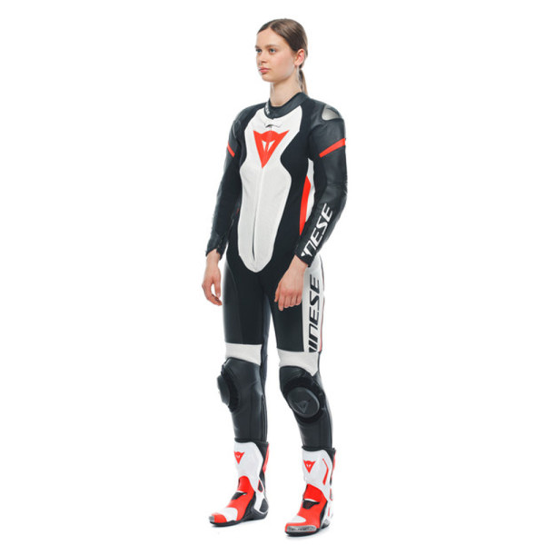 Мотоциклетний комбінезон одночастинний жіночий Dainese Grobnik чорний-біло-червоний