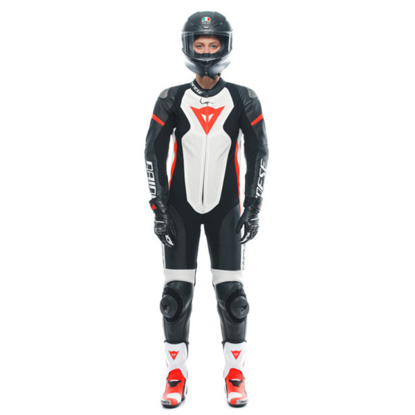 Мотоциклетний комбінезон одночастинний жіночий Dainese Grobnik чорний-біло-червоний