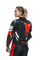 Костюм мотоциклетний одночастинний жіночий Dainese Misano 3 D-Air з подушкою повітряною версія перфорована чорний-червоний-білий