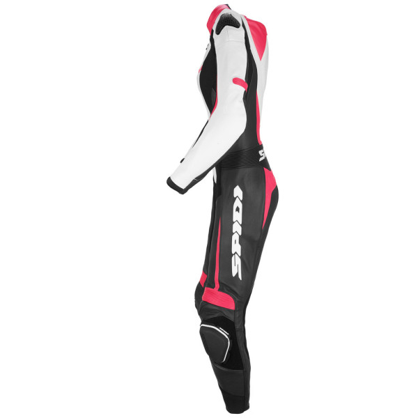 Мотоциклетний комбінезон одночастинний жіночий Spidi Track Lady Perforated Pro чорний-біло-рожевий
