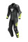 Мотоциклетний комбінезон одночастинний Dainese Misano 3 D-Air з повітряною подушкою перфорована версія чорний-сірий-жовтий