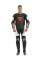Мотоцикловий комбінезон одночастинний Dainese Misano 2 D-Air® з повітряною подушкою чорний-біло-червоний