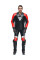 Мотоциклетний комбінезон одночастинний Dainese Mugello 3 D-Air® з повітряною подушкою перфорована версія чорний-червоний-білий