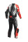 Мотоциклетний комбінезон одночастинний Dainese Mugello 3 D-Air® з повітряною подушкою перфорована версія чорний-червоний-білий