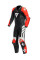 Мотоциклетний комбінезон одночастинний Dainese Mugello 3 D-Air® з повітряною подушкою перфорована версія чорний-червоний-білий