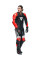 Мотоциклетний комбінезон одночастинний Dainese Mugello 3 D-Air® з повітряною подушкою перфорована версія чорний-червоний-білий