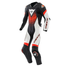 Мотоциклетний комбінезон одночастинний Dainese Laguna Seca 6 чорний-біло-червоний