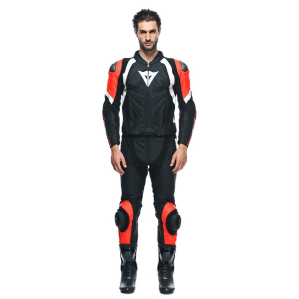 Мотоциклетний комбінезон двочастинний Dainese AVRO 4 чорний-червоний-білий