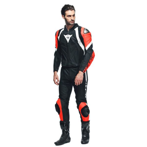 Мотоциклетний комбінезон двочастинний Dainese AVRO 4 чорний-червоний-білий