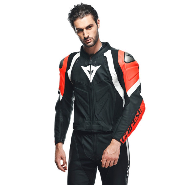 Мотоциклетний комбінезон двочастинний Dainese AVRO 4 чорний-червоний-білий