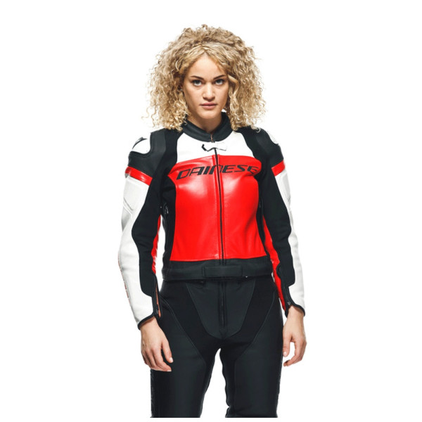 Двочастинний мотоциклетний комбінезон жіночий Dainese Mirage чорний-червоний-білий нестандартні розміри