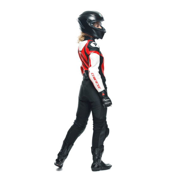 Двочастинний мотоциклетний комбінезон жіночий Dainese Mirage чорний-червоний-білий нестандартні розміри