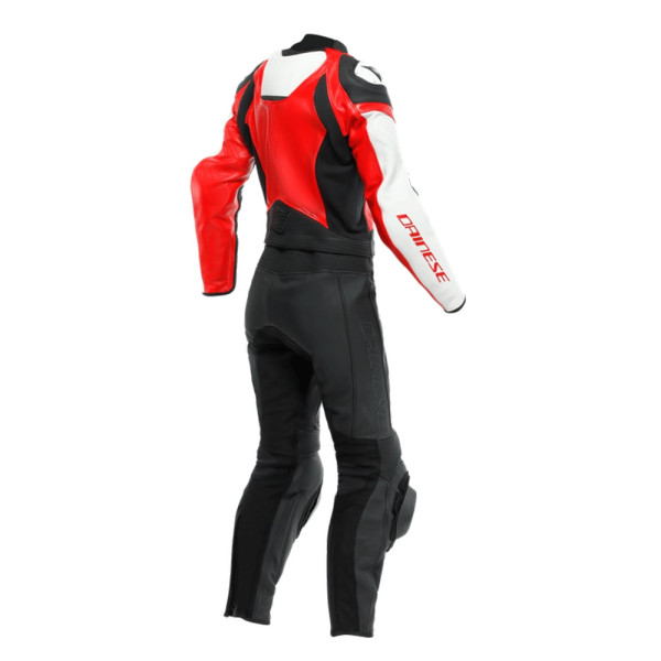 Двочастинний мотоциклетний комбінезон жіночий Dainese Mirage чорний-червоний-білий нестандартні розміри