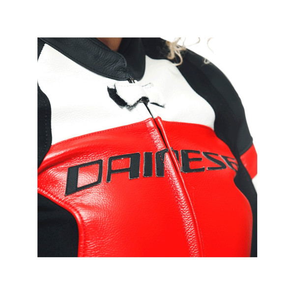 Двочастинний мотоциклетний комбінезон жіночий Dainese Mirage чорний-червоний-білий нестандартні розміри