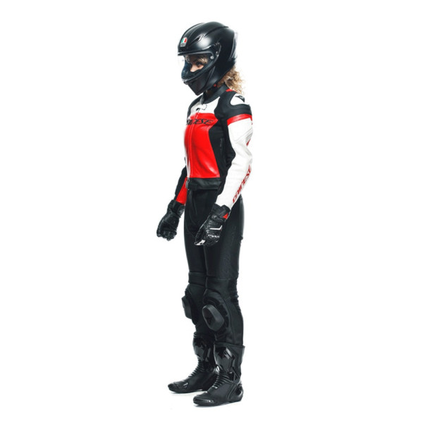 Двочастинний мотоциклетний комбінезон жіночий Dainese Mirage чорний-червоний-білий нестандартні розміри