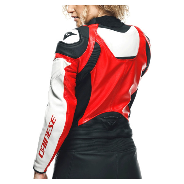 Двочастинний мотоциклетний комбінезон жіночий Dainese Mirage чорний-червоний-білий нестандартні розміри