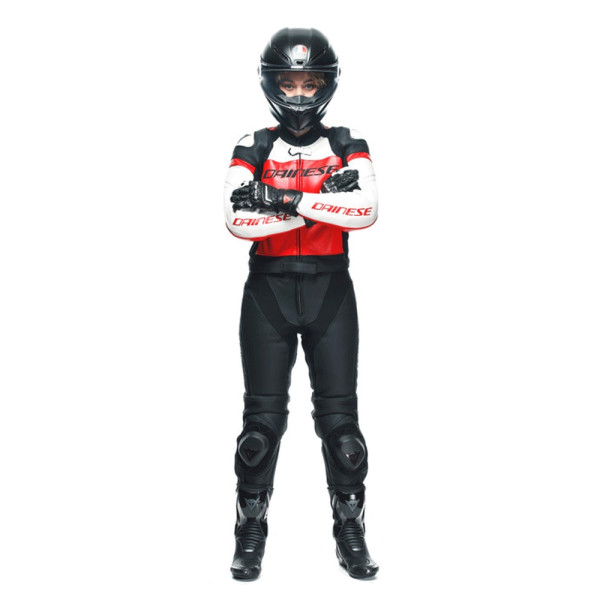 Двочастинний мотоциклетний комбінезон жіночий Dainese Mirage чорний-червоний-білий нестандартні розміри