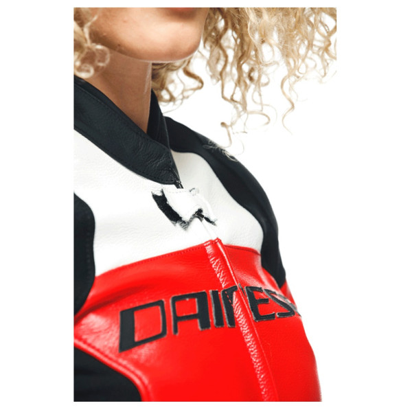 Двочастинний мотоциклетний комбінезон жіночий Dainese Mirage чорний-червоний-білий нестандартні розміри