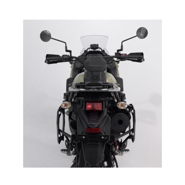 Комплект: бічні кофри + стійка PRO TRAX ADV SW-MOTECH 45/37 для мотоцикла Kawasaki KLR 650 / S (22-) (ємність 37 і 45 L) срібні