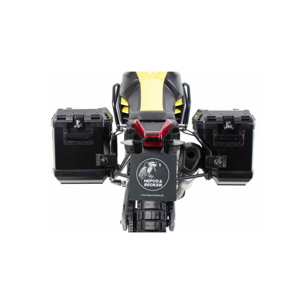 Комплект: бічні кофри + кріплення Hepco&Becker Xplorer Cutout для Aprilia Tuareg 660 (22-24) чорні